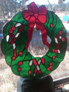 Christmas Stained Glass Wreath