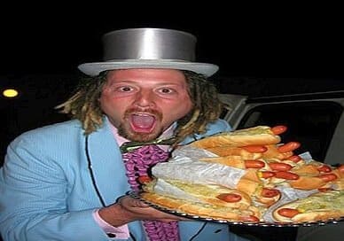 Crzy Legs Conti and Hot Dogs