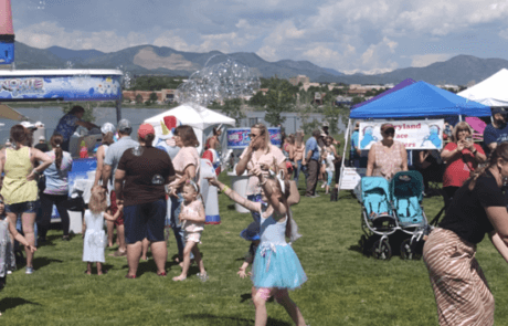 Kids Chasing Bubbles