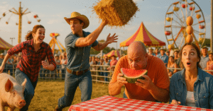 What are some unusual contests at county fairs